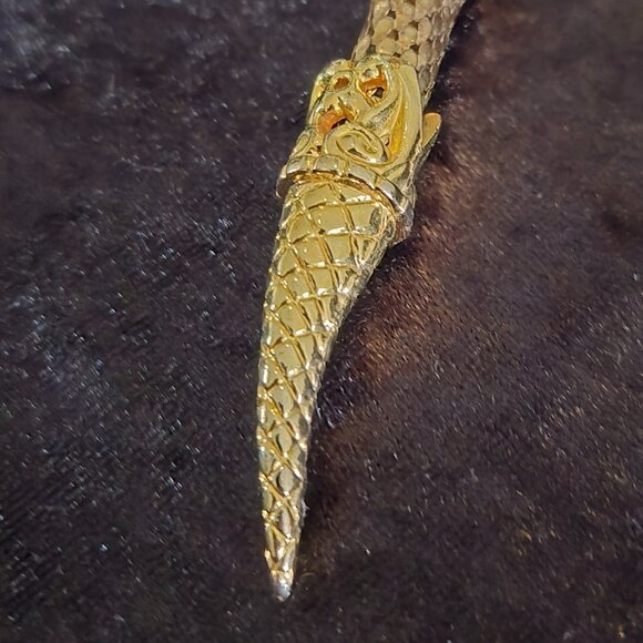 Vintage 1970s Gold Mesh Snake Belt - Picture 3 of 6